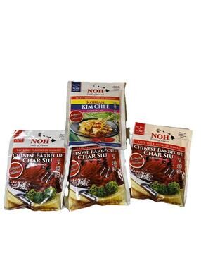 NOH Chinese 3 Pack Chinese Barbecue Char Siu & 1 Pack Korea Kimchi Seasoning Mix
